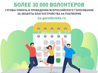 Более 32 тыс. человек зарегистрировались волонтерами для поддержки общероссийского голосования за проекты благоустройства.